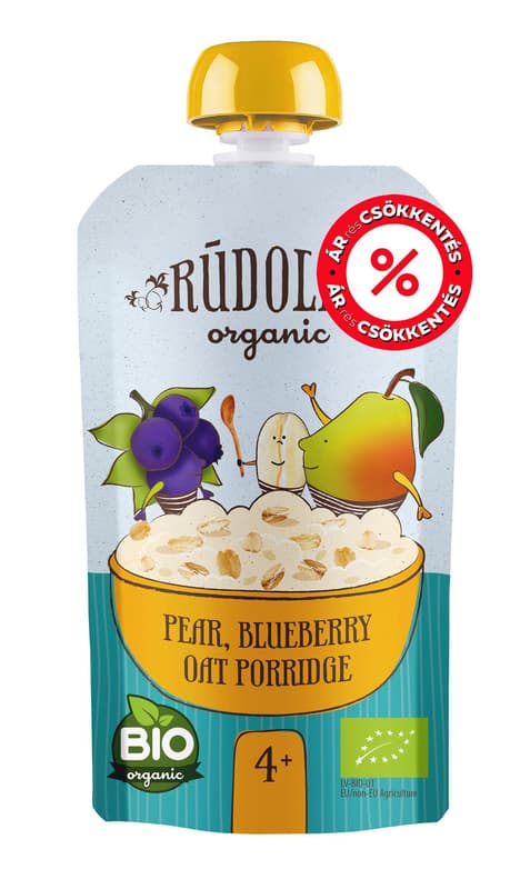 RUDOLFS ORGANIC Pear and blueberry porridge BIO