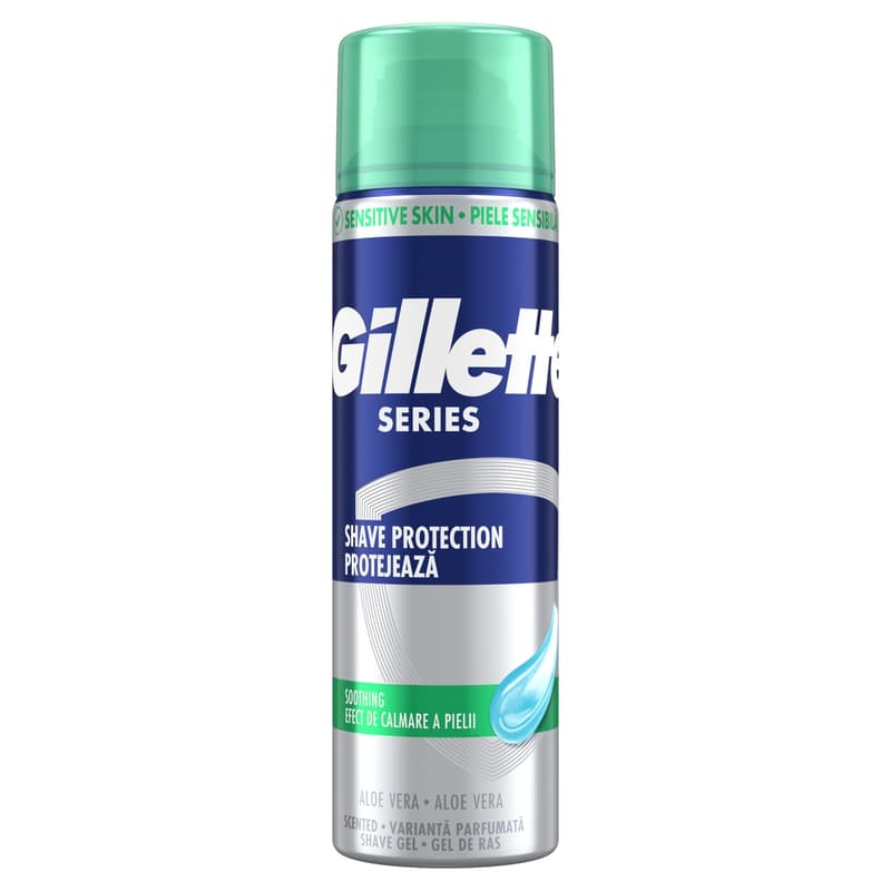 Gillette Series Nyugtató Hatású Borotvazselé Aloe Verával, 200 ml