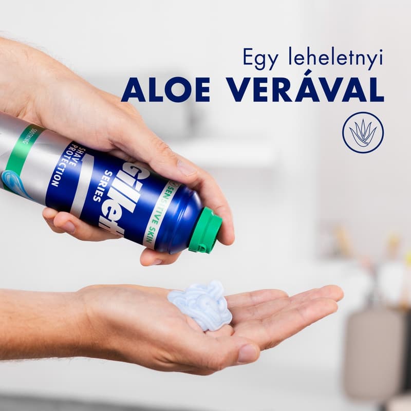 Gillette Series Nyugtató Hatású Borotvazselé Aloe Verával, 200 ml