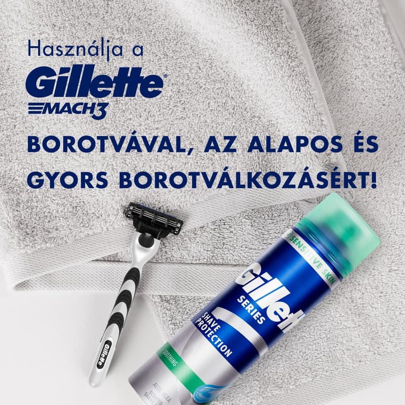 Gillette Series Nyugtató Hatású Borotvazselé Aloe Verával, 200 ml