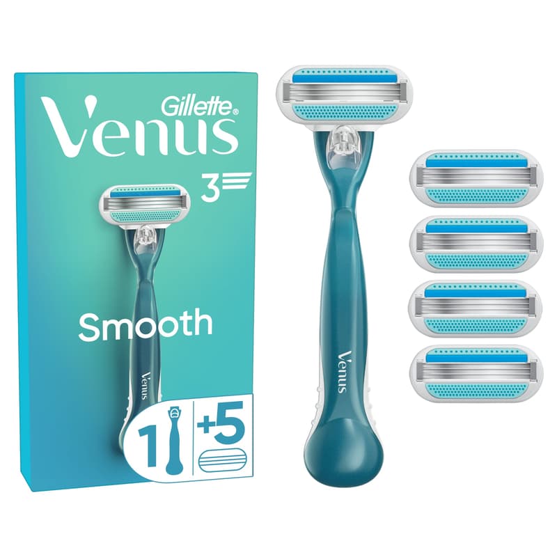 Gillette Venus Smooth Női Borotva 5 db Borotvabetéttel