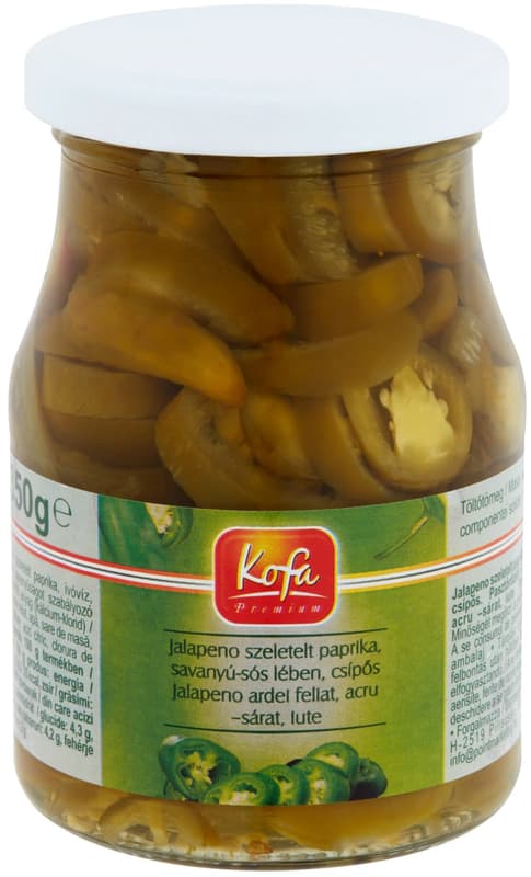 Kofa green jalapeno pepper sliced