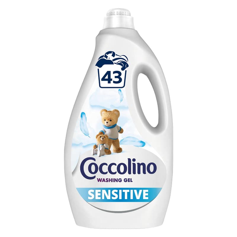 Coccolino Sensitive mosószer érzékeny bőrre, 43 mosás, 1. 72 l