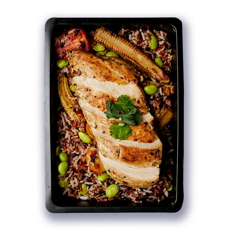 Fruccola Grilled Chicken Breast, Mexican Rice Salad