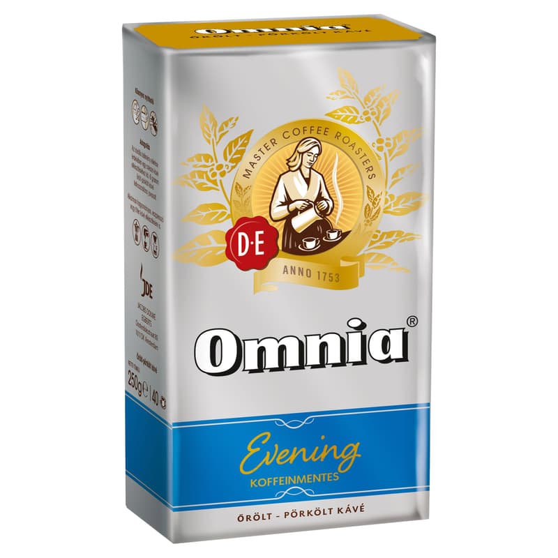 Douwe Egberts Omnia Evening őrölt-pörkölt koffeinmentes kávé