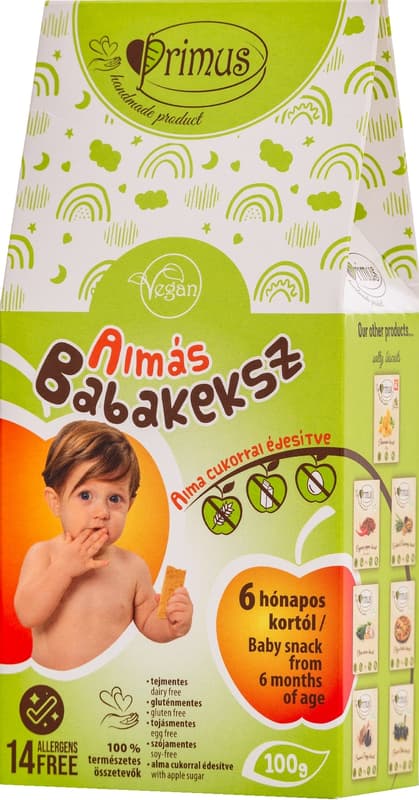 Primus Gluten-Free, Vegan Apple Baby biscuit