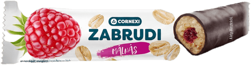 Cornexi zabrudi - málnás töltelékkel töltött zabrúd kakaós bevonattal neta mentes