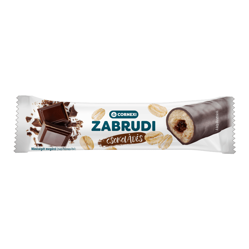 Cornexi zabrudi - csokoládés töltelékkel töltött zabrúd, kakaós bevonattal