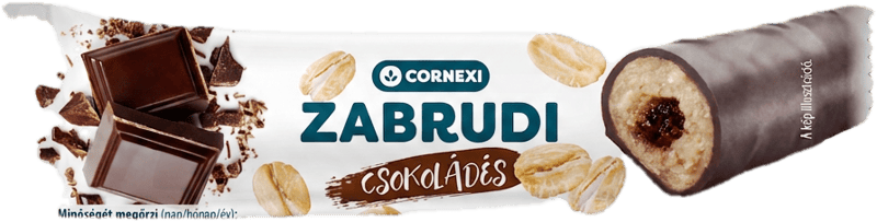Cornexi zabrudi - csokoládés töltelékkel töltött zabrúd, kakaós bevonattal