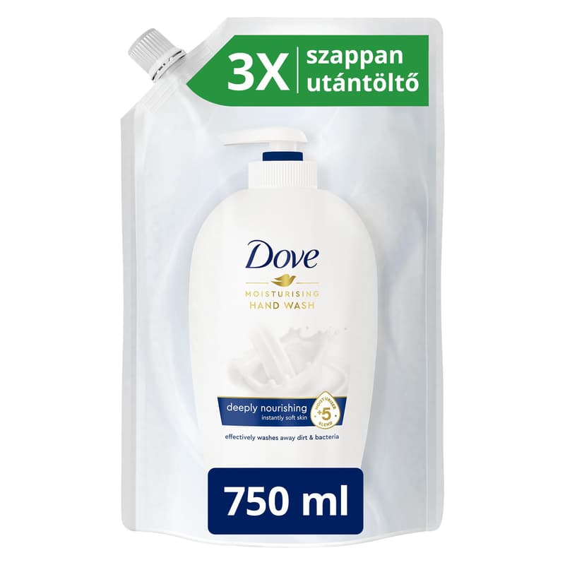 Dove Deeply Nourishing folyékony krémszappan utántöltő, 750 ml