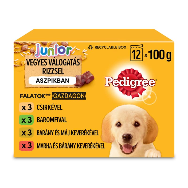 Pedigree Junior Complete Mixed Selection Food with Rice and Mince (12 x 100 g)