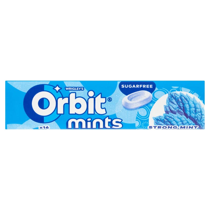 Orbit Mints Strong Mint Mint Flavoured Sugar-Free Unfilled Hard Candy with Sweetener