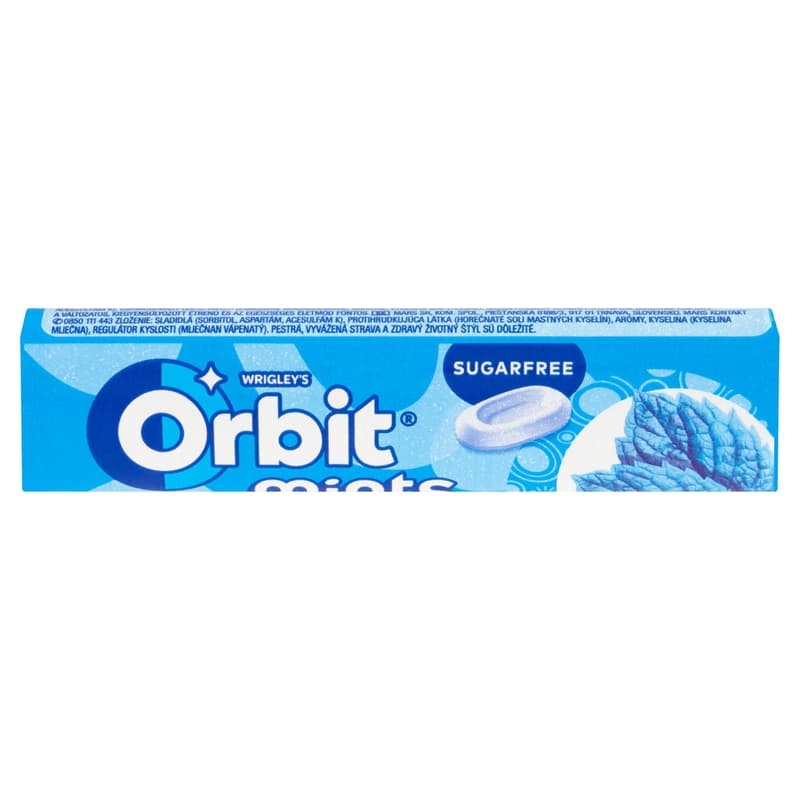 Orbit Mints Strong Mint Mint Flavoured Sugar-Free Unfilled Hard Candy with Sweetener