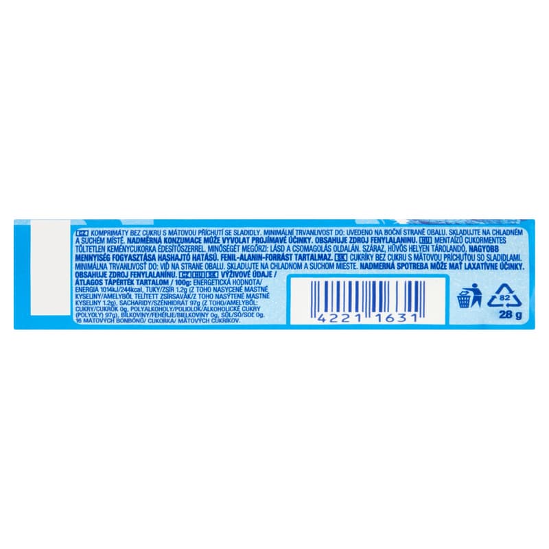 Orbit Mints Strong Mint Mint Flavoured Sugar-Free Unfilled Hard Candy with Sweetener