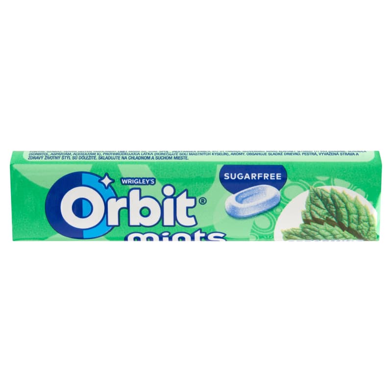 Orbit Mints Spearmint Mint Flavoured Sugar-Free Unfilled Hard Candy with Sweetener
