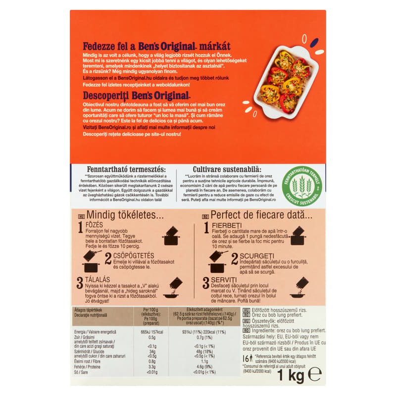 Ben's Original Long Grain Rice in Cooking Bag