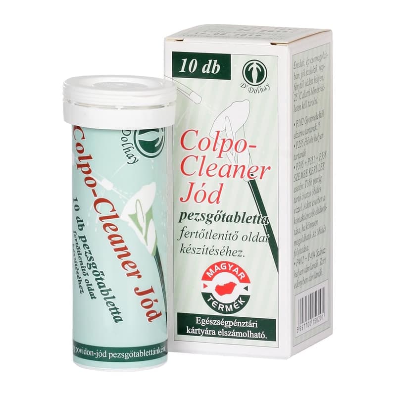 Colpo-Cleaner Iodine effervescent tablet vaginal rinse 10x