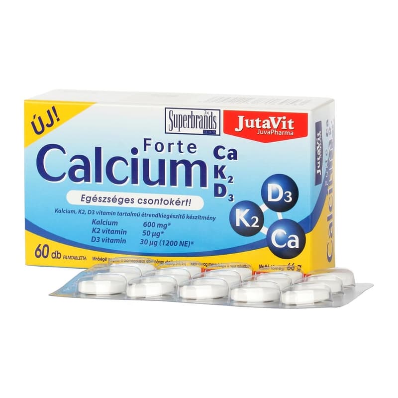 JutaVit Calcium Forte+K2+D3 tablets 60x