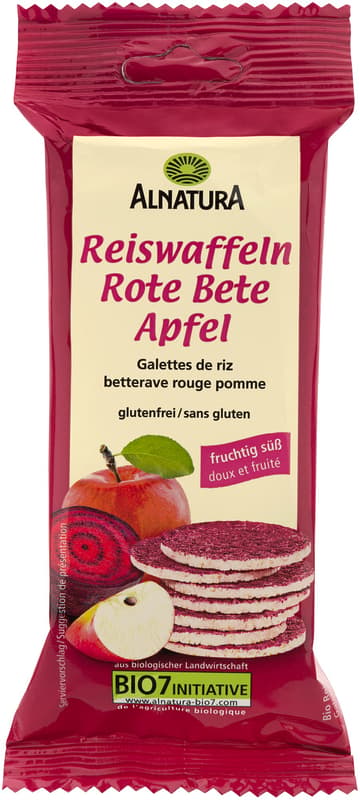 Alnatura BIO Puffasztott rizstallér céklaporral és almalésűrítménnyel