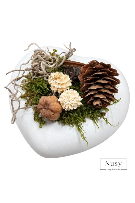 Nusy Flower Kegyeleti sírdísz (gipsz szív)