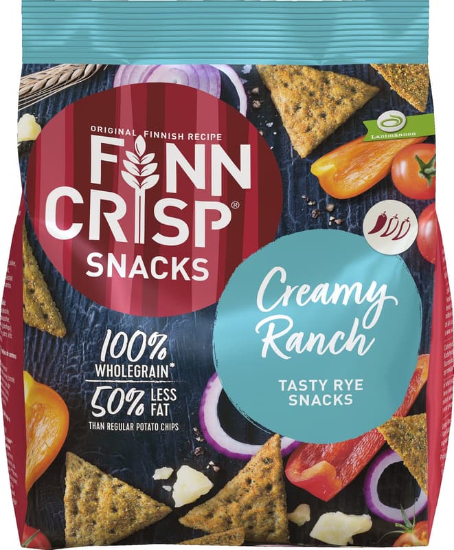 Finn Crisp Spicy Rye Snacks Creamy Ranch