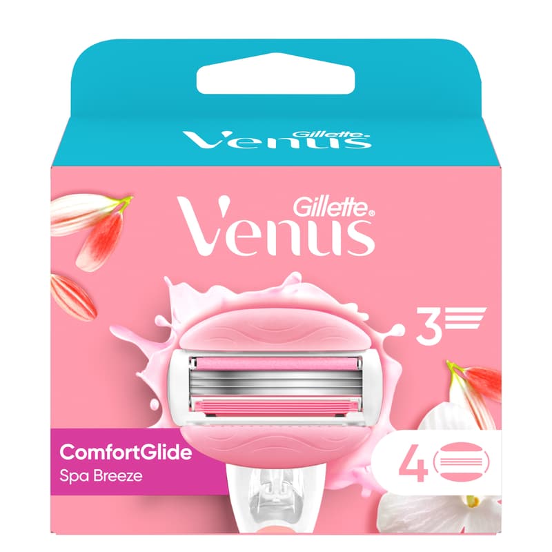Gillette Venus ComfortGlide Spa Breeze Borotvabetét Női Borotvához, 4 db