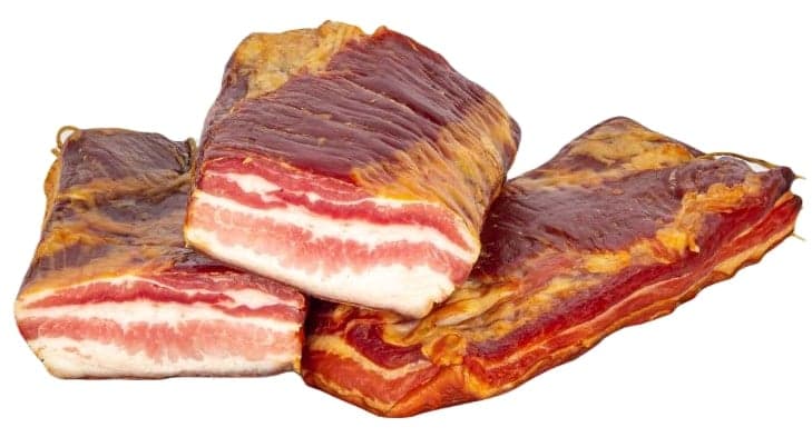 Smoked bacon, vacuum - packed