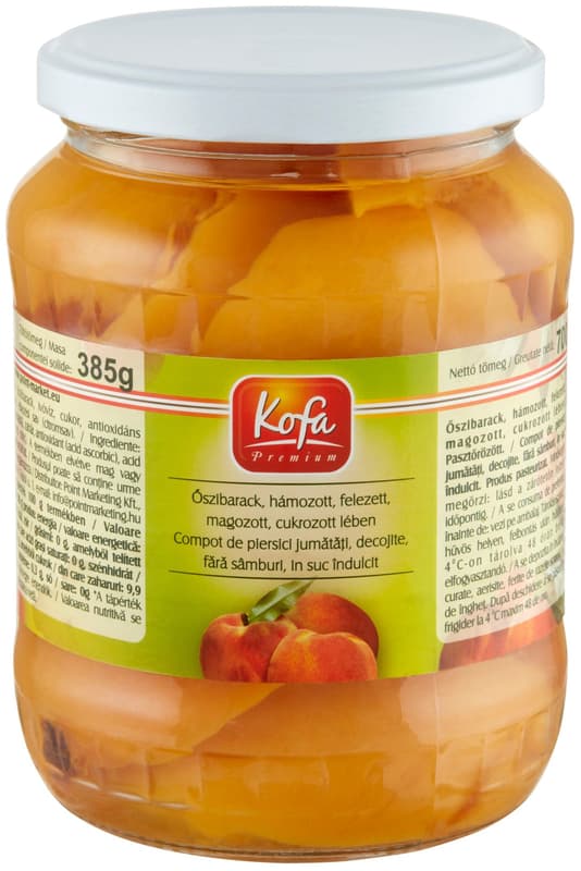 Kofa peach halves in light syrup