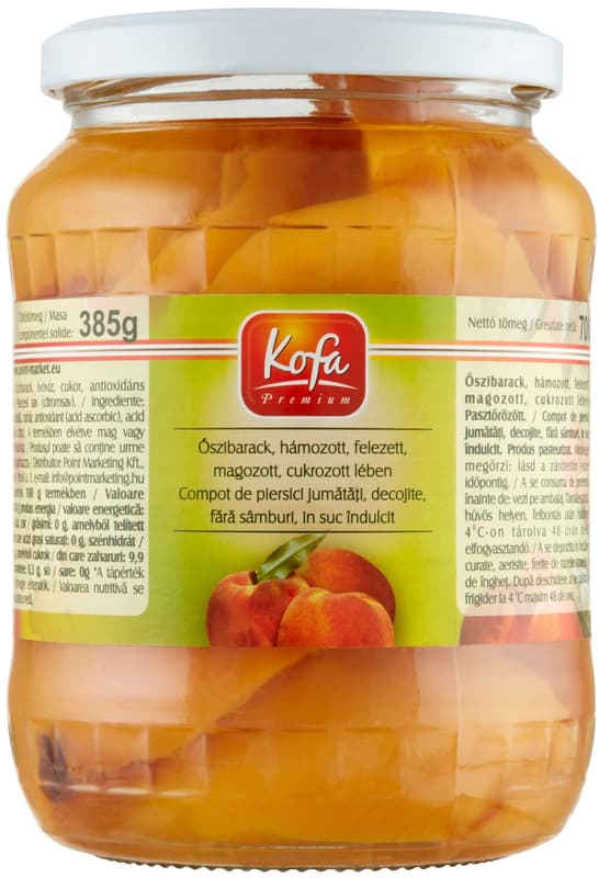 Kofa peach halves in light syrup