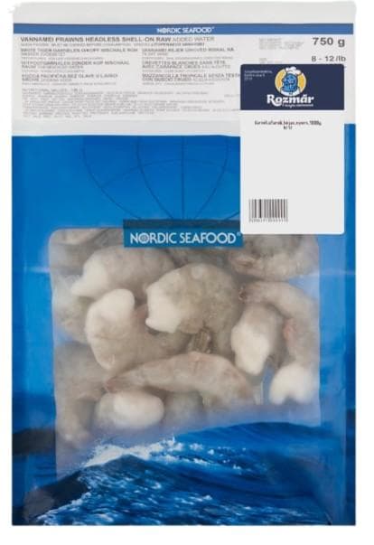 Frozen shrimp tails 8/12 peeled