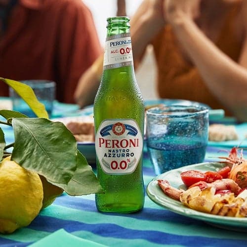 Peroni Nastro Azzurro alkoholmentes világos sör 0,0%