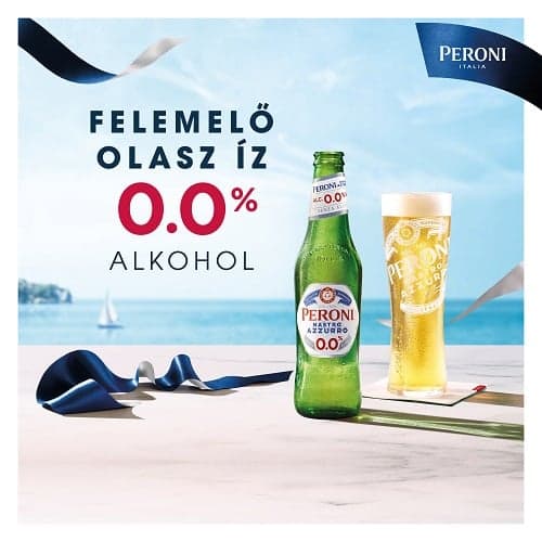 Peroni Nastro Azzurro alkoholmentes világos sör 0,0%