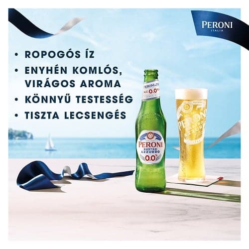 Peroni Nastro Azzurro alkoholmentes világos sör 0,0%
