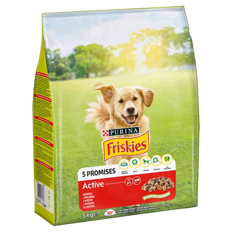 Friskies Active Dry Dog Food with Beef