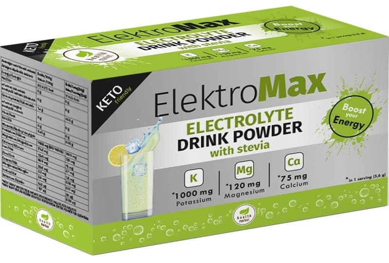 Health Market ELEKTROMAX lemon flavoured electrolyte drink powder with sweetener