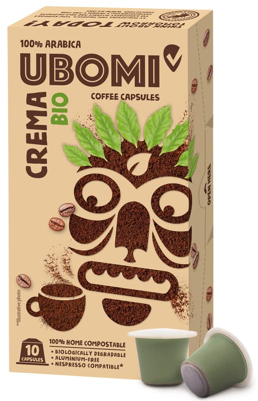 UBOMI BIO Caffe Crema Nespresso compatible compostable coffe capsule