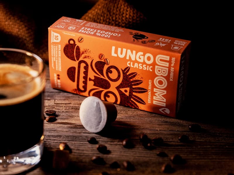 UBOMI Lungo Classic Nespresso compatible compostable coffe capsule