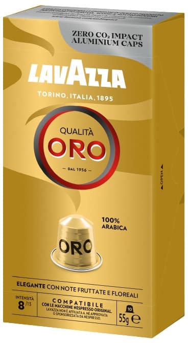 Lavazza Nespresso kompatibilis aluminium kávékapszula Oro (100% Arabica)