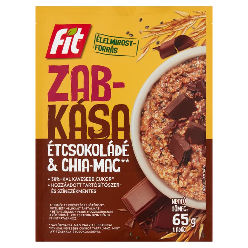 Fit breakfast  Oats porridge with Chia seeds and chocolate