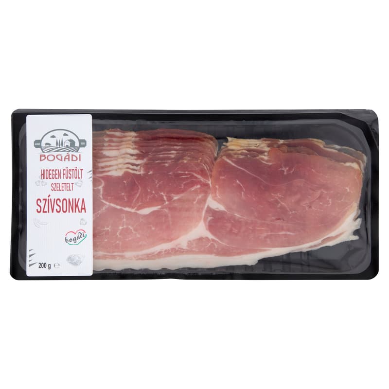 Bogádi heart-shaped ham, sliced
