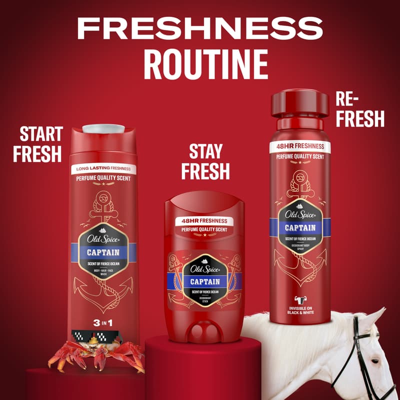 Old Spice Captain Shower Gel & Shampoo For Men