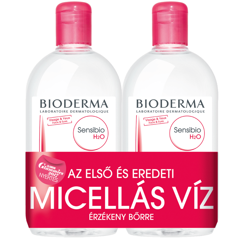 BIODERMA Sensibio H2O face and make-up remover micellar water DUO 2x500ml