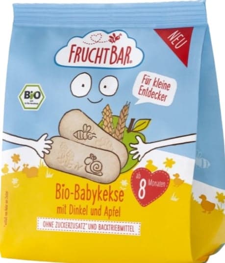 FruchtBar BIO Baby biscuit - spelt, apple 12 months