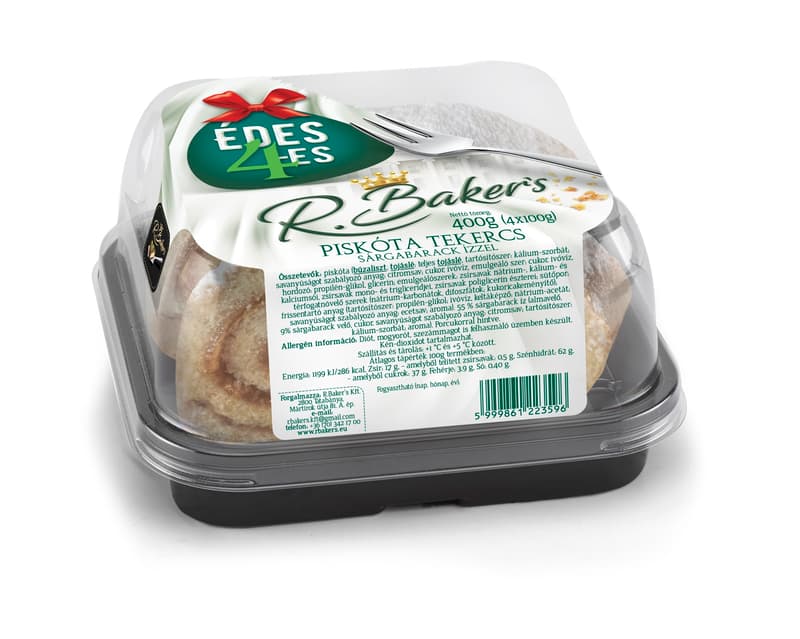 R.Baker's Cake with Apricot Filling (4 pieces)