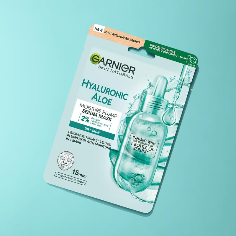 GARNIER SKIN NATURALS TISSUE MASK HYALURONIC ALOE