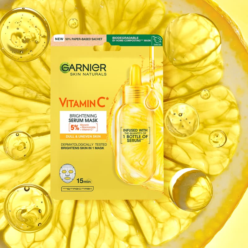 GARNIER SKIN NATURALS TISSUE MASK VITAMIN C