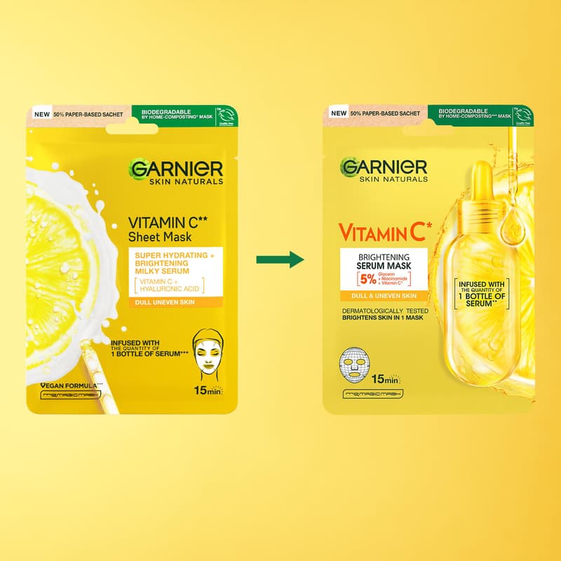 GARNIER SKIN NATURALS TISSUE MASK VITAMIN C