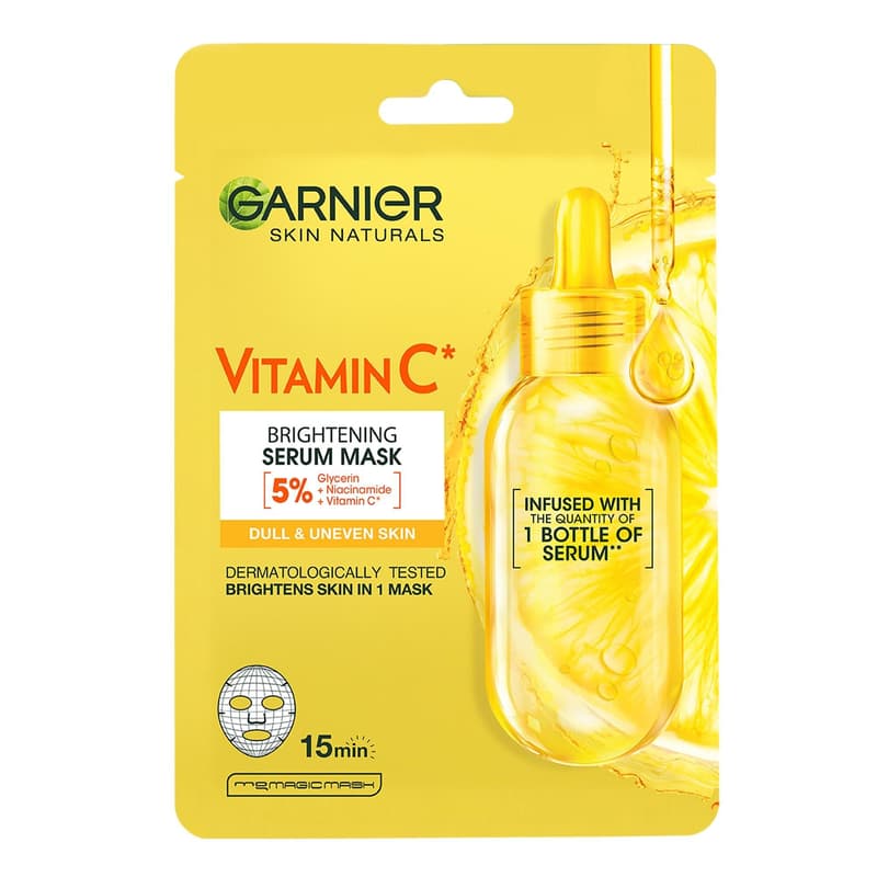 Garnier Szuper hidratáló és ragyogást adó textil maszk C-vitaminnal