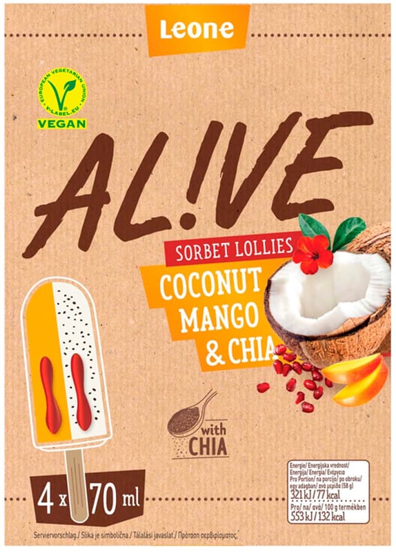 Alive Coconut Mango Chia Seeds Sobert Multipack