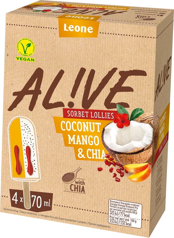 Alive Coconut Mango Chia Seeds Sobert Multipack